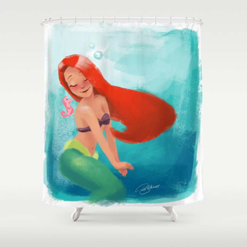 The Little Mermaid Shower Curtain By Petertombrockhammer Society6