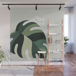 Cat and Plant 12B Wall Mural