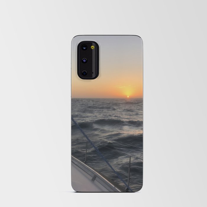 Sunset at sea aboard L'Aventure Android Card Case