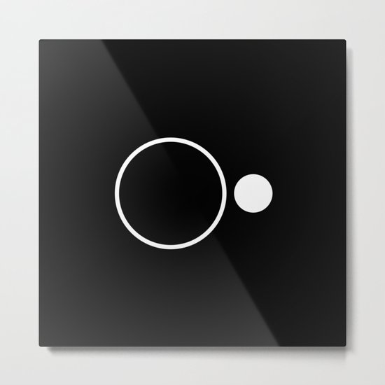 Emptiness - Black and White Minimalism Metal Print