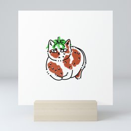 Strawberry cat Mini Art Print