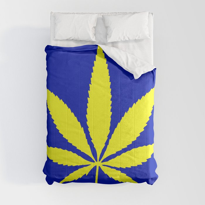Weed Hash Bash Blue Comforter
