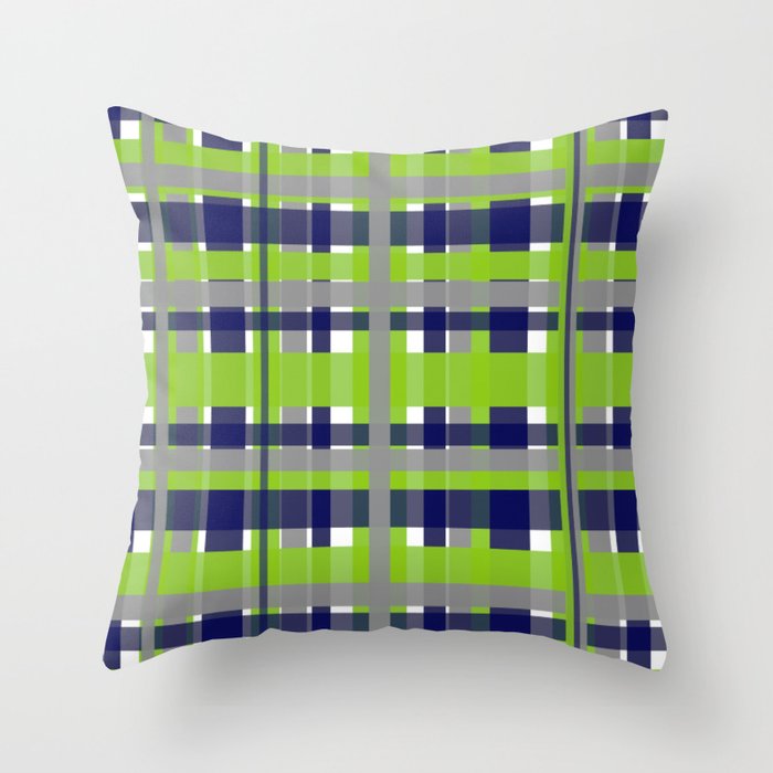 Lime green and blue pillows sales