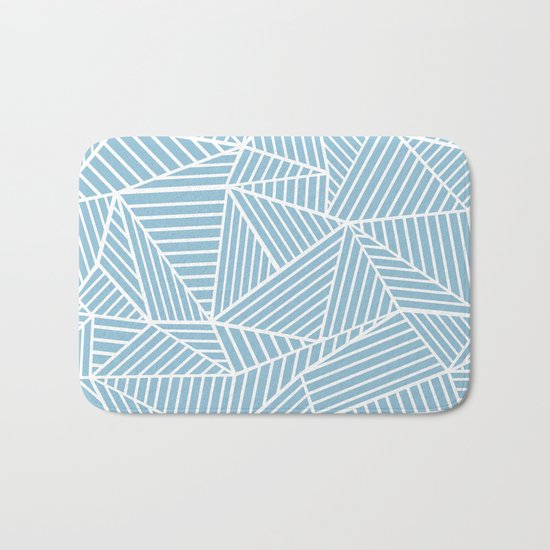 Ab Lines Sky Blue Bath Mat