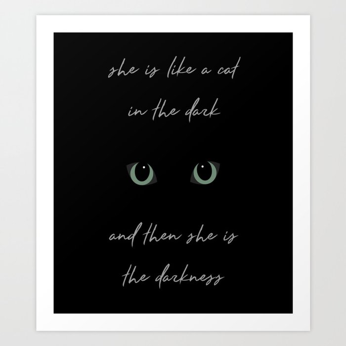 Cat In The Dark Art Print By Rebeccawhite Art Society6