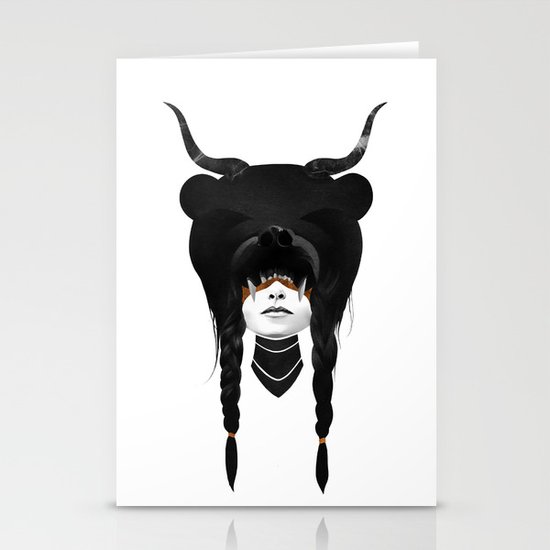 Bear Warrior Stationery Cards