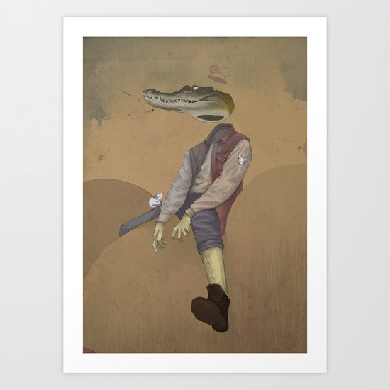 mr.croc Art Print