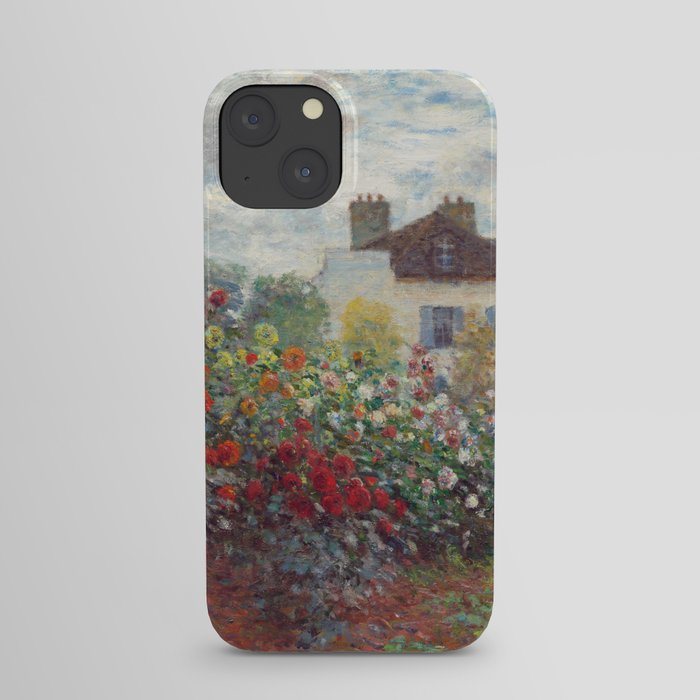 Claude Monet - The Artist's Garden in Argenteuil, A Corner of the Garden with Dahlias iPhone Case
