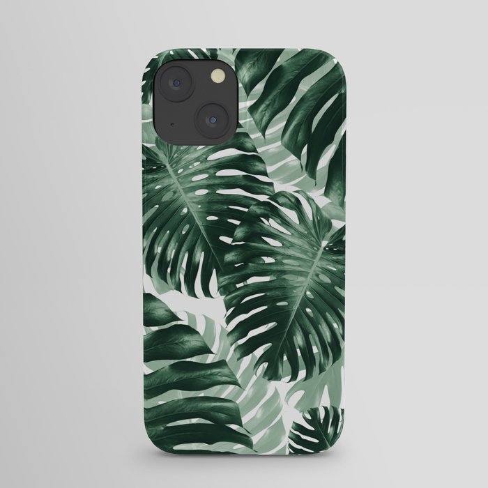 Tropical Monstera Jungle Leaves Pattern #1 #tropical #decor #art #society6 iPhone Case