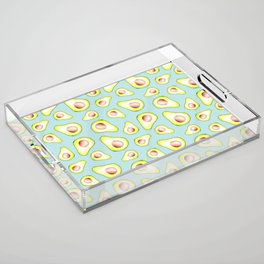 Avocado Pattern - Neo Mint Acrylic Tray