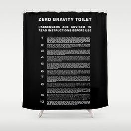 Zero Gravity Toilet Instructions from 2001: A Space Odyssey Shower Curtain