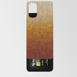 Burnt Orange Ombre Abstract Crosshatch Pattern Android Card Case