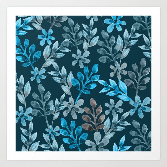 Leaf pattern III Art Print