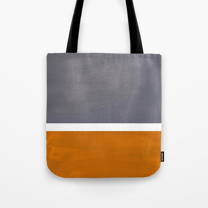 Grey Yellow Ochre Rothko Minimalist Mid Century Abstract Color Field Squares Tote Bag