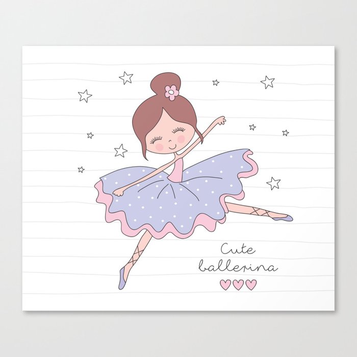 Cute Ballerina Canvas Print