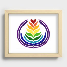Rainbow 10 Stack Recessed Framed Print