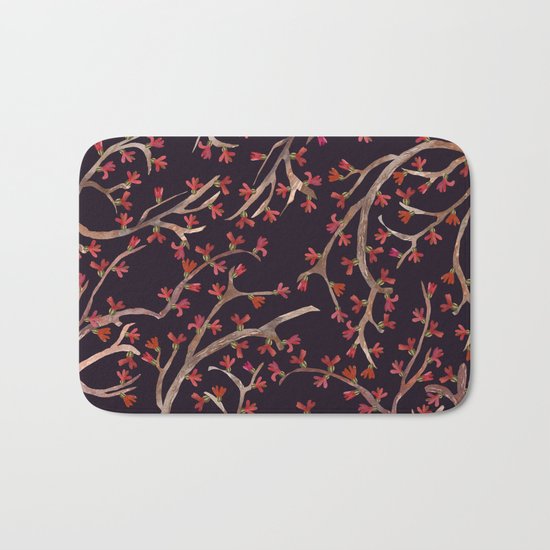 Shrub at night Bath Mat