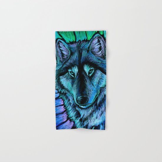 Wolf Aurora Hand & Bath Towel