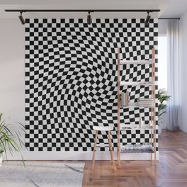 Trippy Swirl // Black & White Wall Mural