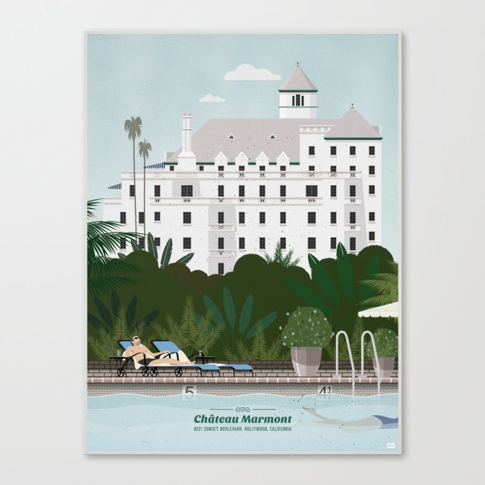 Chateau Marmont hotel Canvas Print