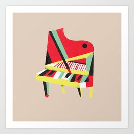Cubist Piano Art Print