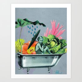To Soak In - Collage Art Print