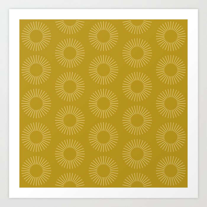 Minimalist Sunray Pattern XVI Art Print