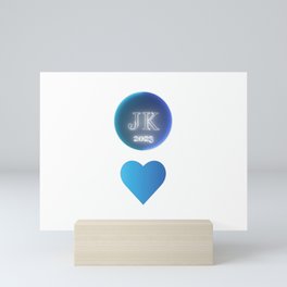 JK 2023 logo with blue love heart  Mini Art Print