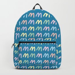 Script Letter N Pattern Backpack | Abstract, Script, Typography, Minuscule, Lettering, Character, Graphicdesign, Small, Lettern, Doodle 
