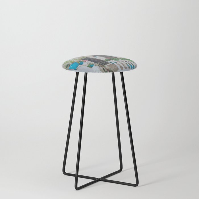 Italian Beach Town Street Counter Stool