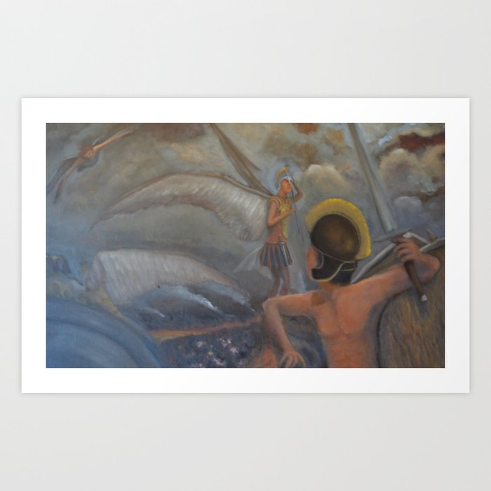 The Battle Of Heaven And Hell Art Print By Madridcreative Society6