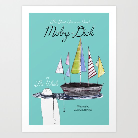 Moby Dick Book Cover Art Print