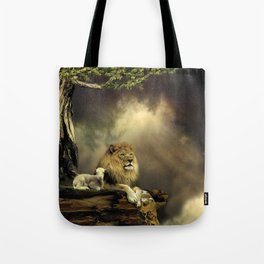 The Lion & the Lamb Tote Bag