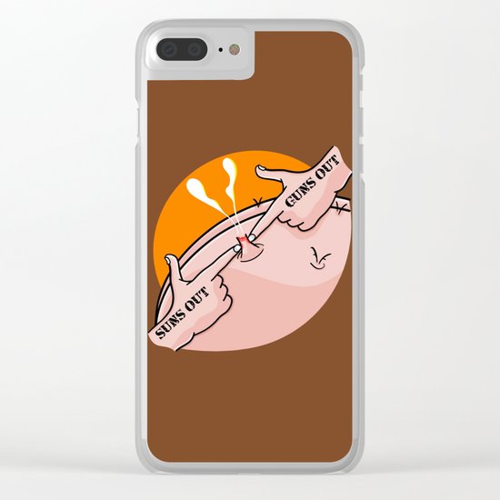 Suns Out Guns Out Zit Clear iPhone Case
