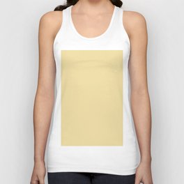 Dark Pastel Yellow Solid Color Pairs w/ Pantone's 2020 Forecast Trending Color 12-0720 Mellow Yellow Tank Top