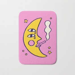 Sassy Lady Bath Mat | Drawing, Moon, Graphic, Sad, Flat, Space, Feels, Pink, Naiveart, Curated 