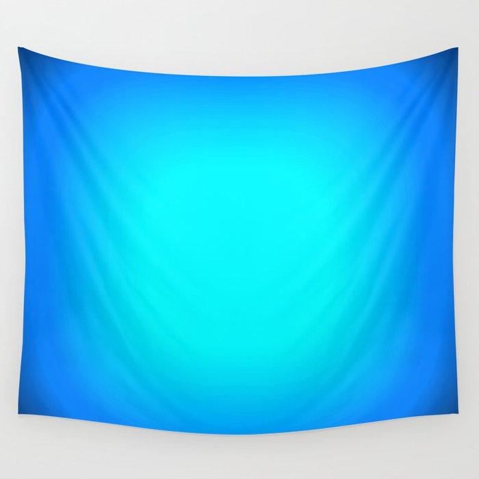 Turquoise. Bright Blue Wall Tapestry