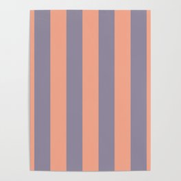 Lilac Peach Stripe Poster