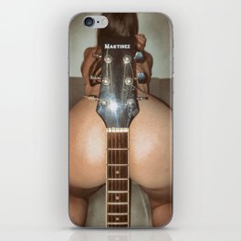Erotic girl with guitar iPhone Skin