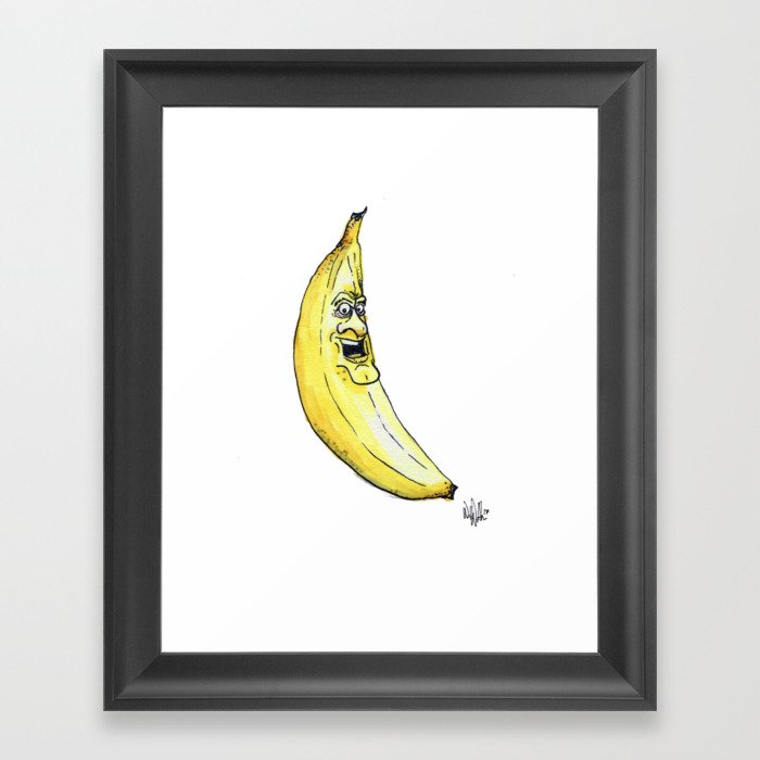 A Handsome Banana for Scale Framed Art Print