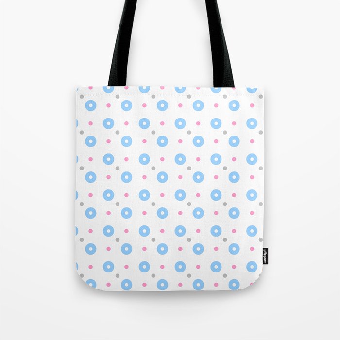 Wild polka dot 31- grey, blue and pink Tote Bag