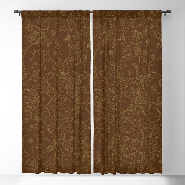 Gold Blackout Curtain, Brown And Gold Curtains
