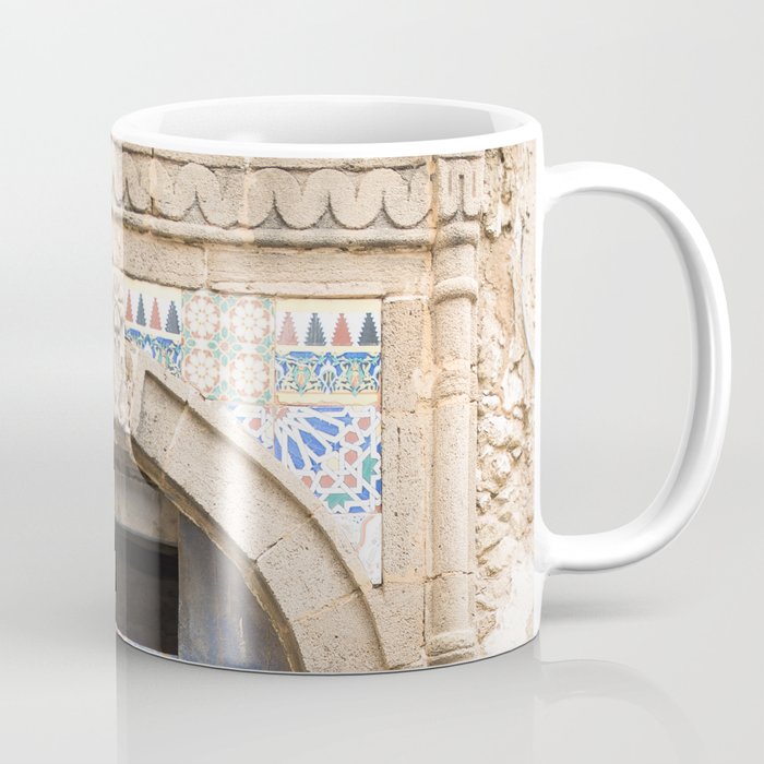 Ancient Blue Tiled Moroccan Door Coffee Mug