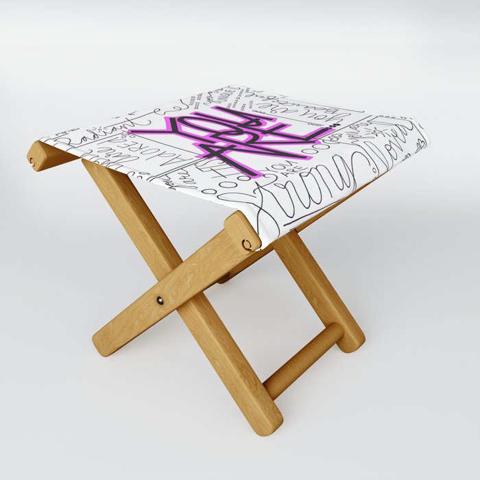 You Are - Fuchsia Folding Stool