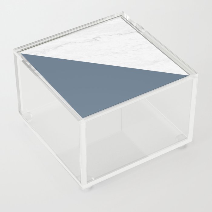Marble Bluestone Diagonal Color block Acrylic Box