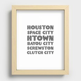 Houston Nicknames Recessed Framed Print