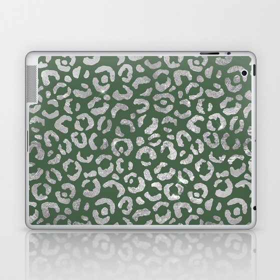 Green Glam Leopard Print 02 Laptop & iPad Skin