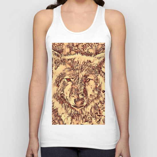 Animal ArtStudio - amazing Wolf Unisex Tank Top