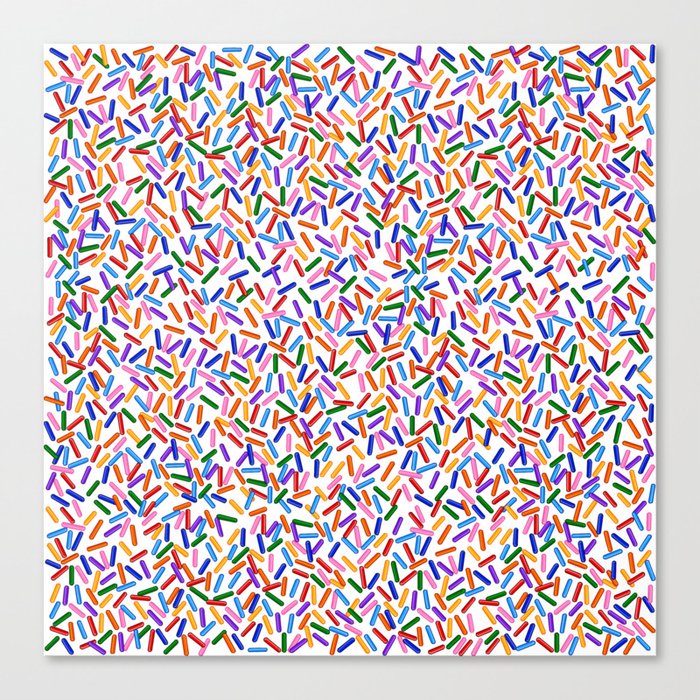 Rainbow Sprinkles Pattern Canvas Print