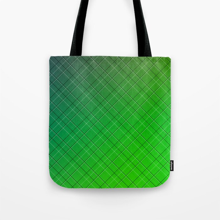 Trendy Plaid Green Texture Collection Tote Bag